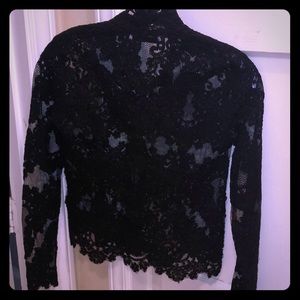 Babaton Aritzia xxs lace black blouse NWOT